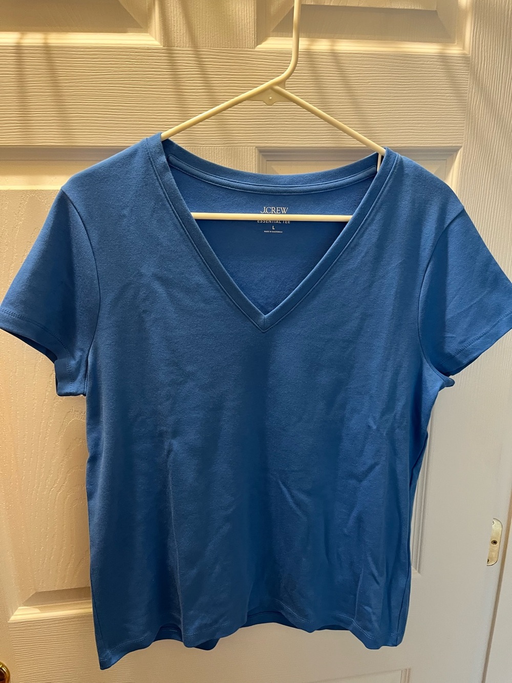 J. Crew Essential V-neck Short Sleeve Tee in Blue (Size L) NEW WITH TAG